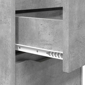 Comodini con cassetto 2 pz-Set di 2 Tavolino da notte Grigio cemento 40 x 30 x 467 cm