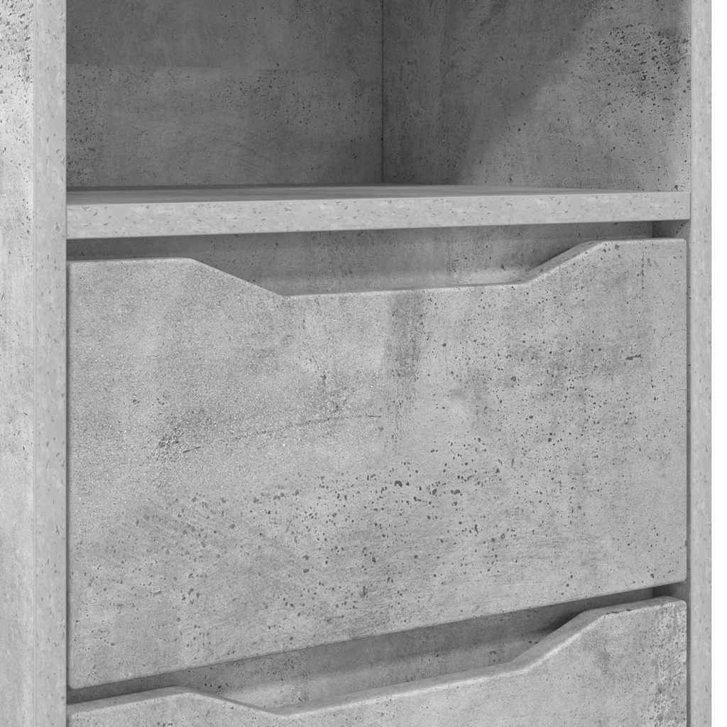 Comodini con cassetto 2 pcs Grigio cemento 40 x 30 x 467 cm 888914