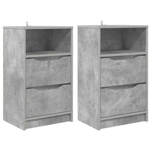 Comodini con cassetto 2 pcs Grigio cemento 40 x 30 x 467 cm 888914