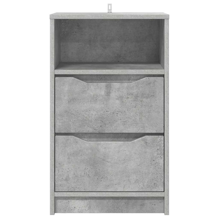 Comodini con cassetto 2 pcs Grigio cemento 40 x 30 x 467 cm 888914