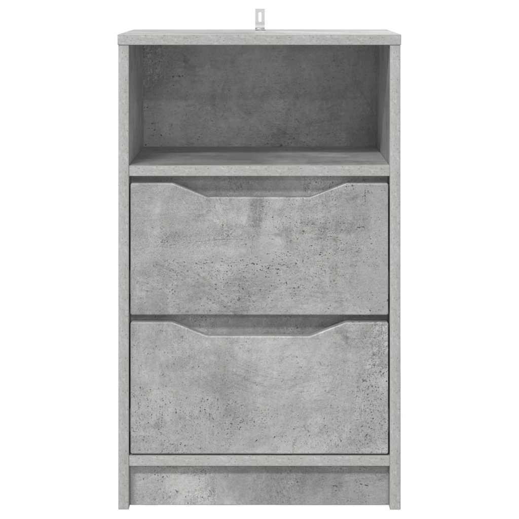 Comodini con cassetto 2 pz-Set di 2 Tavolino da notte Grigio cemento 40 x 30 x 467 cm