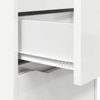 Comodino Bianco Lucido 40 x 30 x 467 cm Legno multistrato 888915
