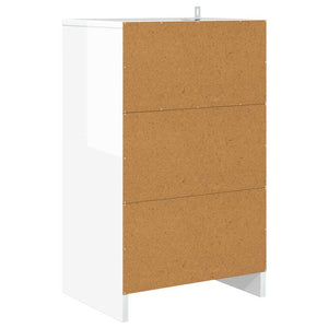 Comodino Bianco Lucido 40 x 30 x 467 cm Legno multistrato 888915