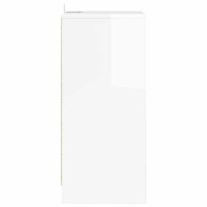 Comodino Bianco Lucido 40 x 30 x 467 cm Legno multistrato 888915