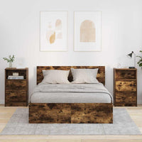 Comodini 2 pcs Rovere fumé 40 x 30 x 467 cm Legno multistrato 888918