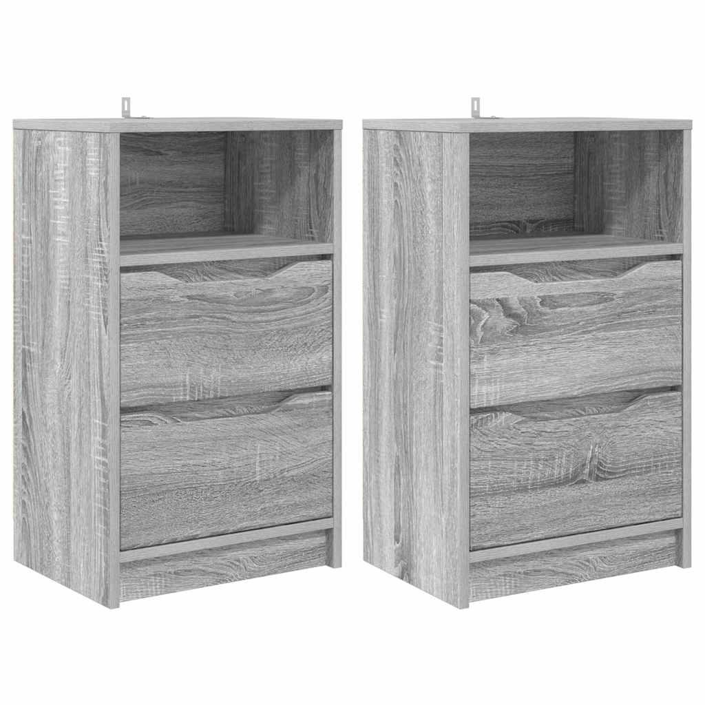 Comodini 2 pcs Grigio Sonoma 40 x 30 x 467 cm Legno multistrato 888920