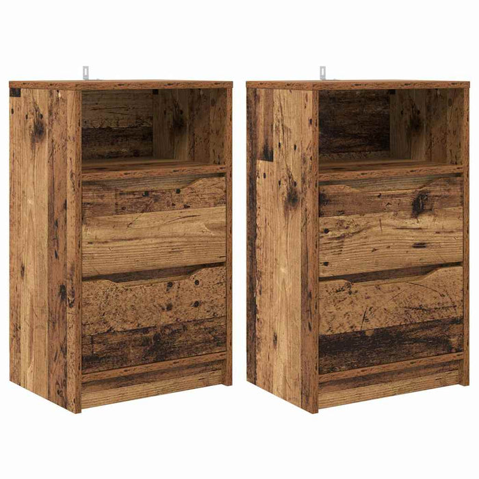 Comodini 2 pcs Legno vecchio 40 x 30 x 467 cm Legno multistrato 888924