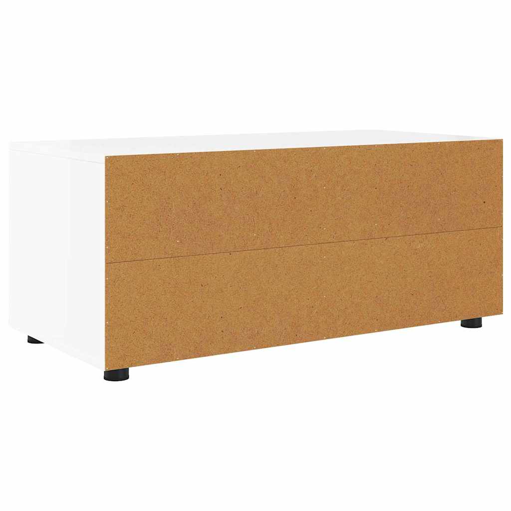 Mobile TV-Credenza TV-Console TV Bianco Lucido 100 x 48 x 43 cm Legno multistrato