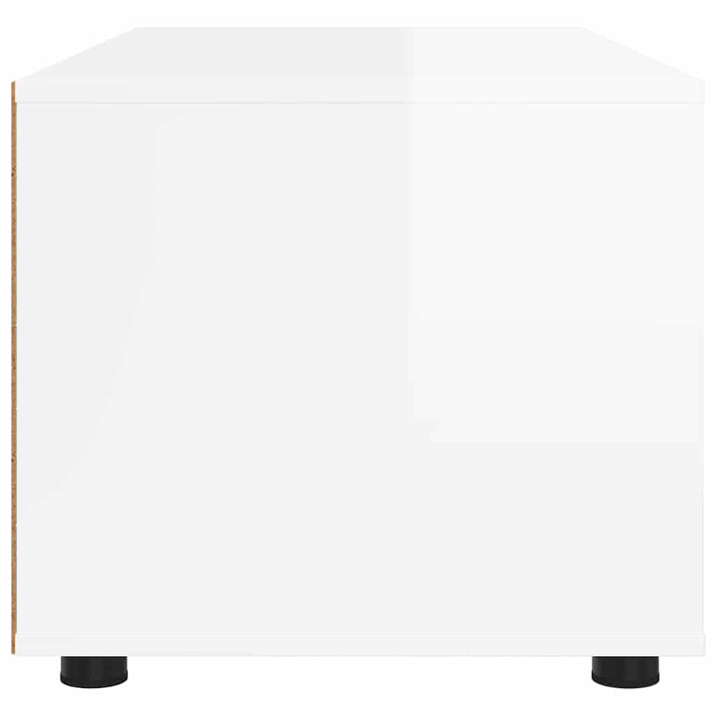 Mobile TV-Credenza TV-Console TV Bianco Lucido 100 x 48 x 43 cm Legno multistrato