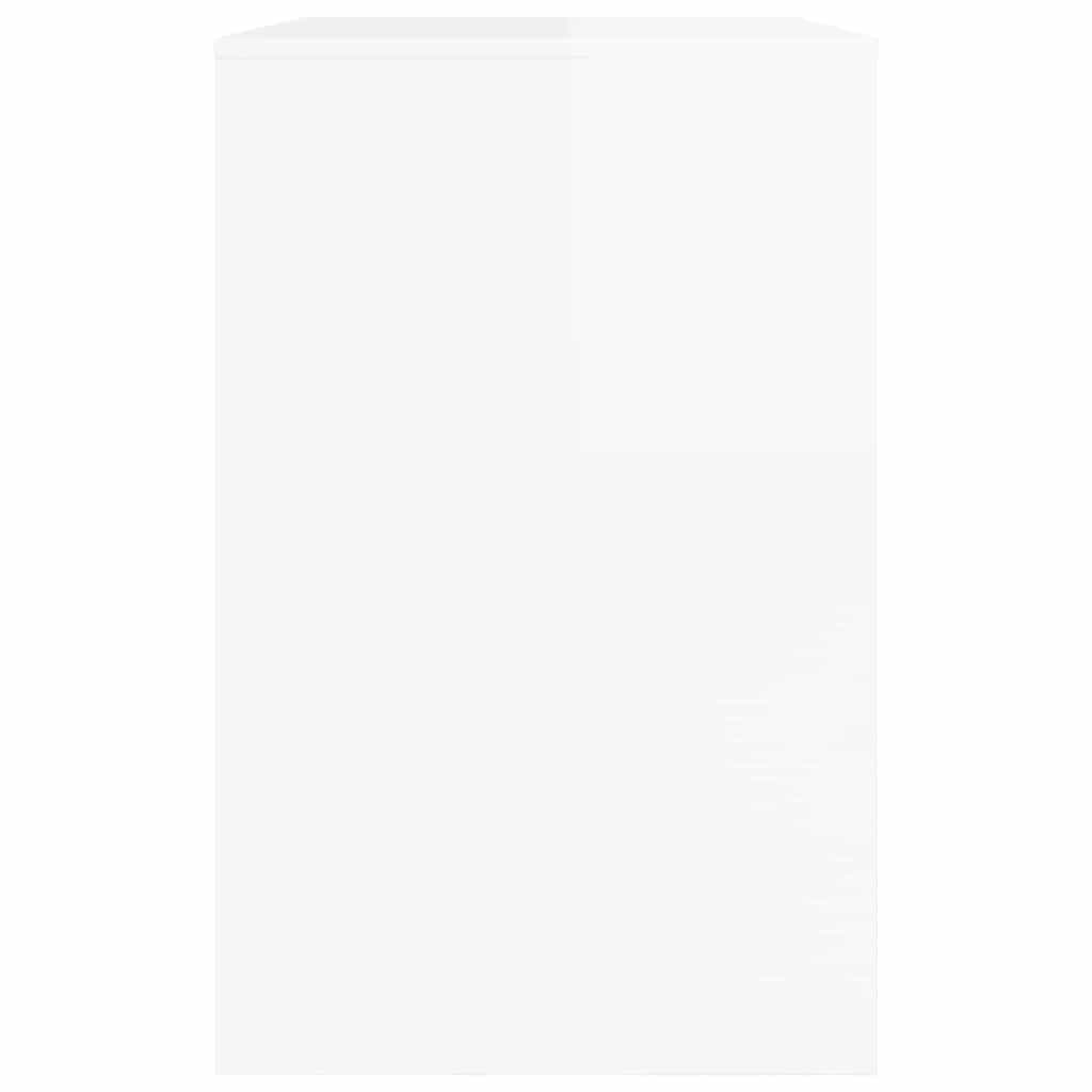 Scrivania Bianco Lucido 100 x 50 x 78 cm Legno multistrato 888941
