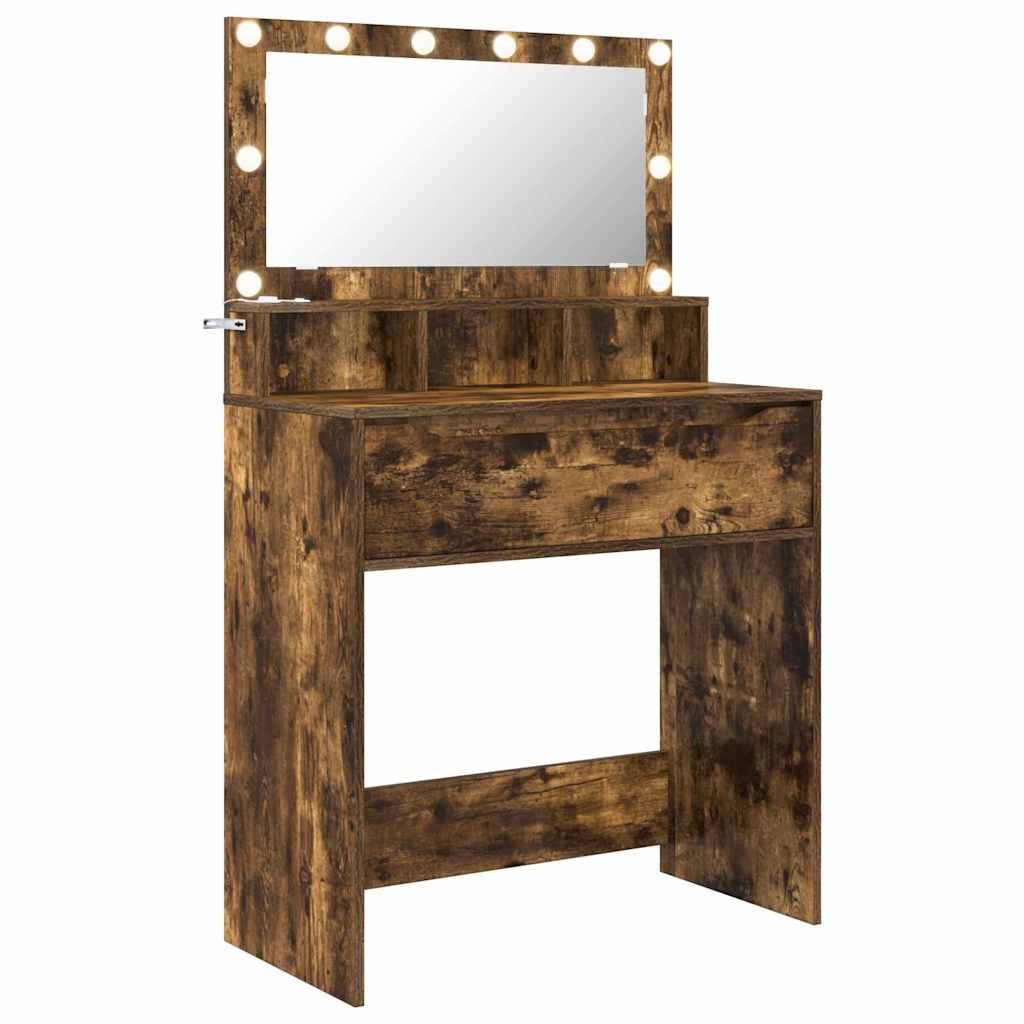 Tavoli da Trucco per Camera da Letto con cassetto Rovere fumé 888972