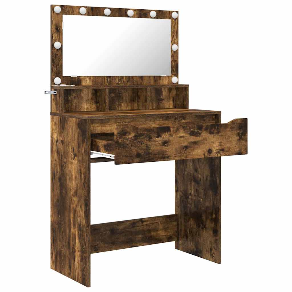 Tavoli da Trucco per Camera da Letto con cassetto Rovere fumé 888972