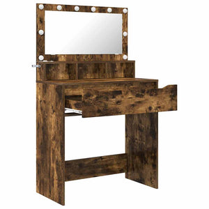 Tavoli da Trucco per Camera da Letto con cassetto Rovere fumé 888972