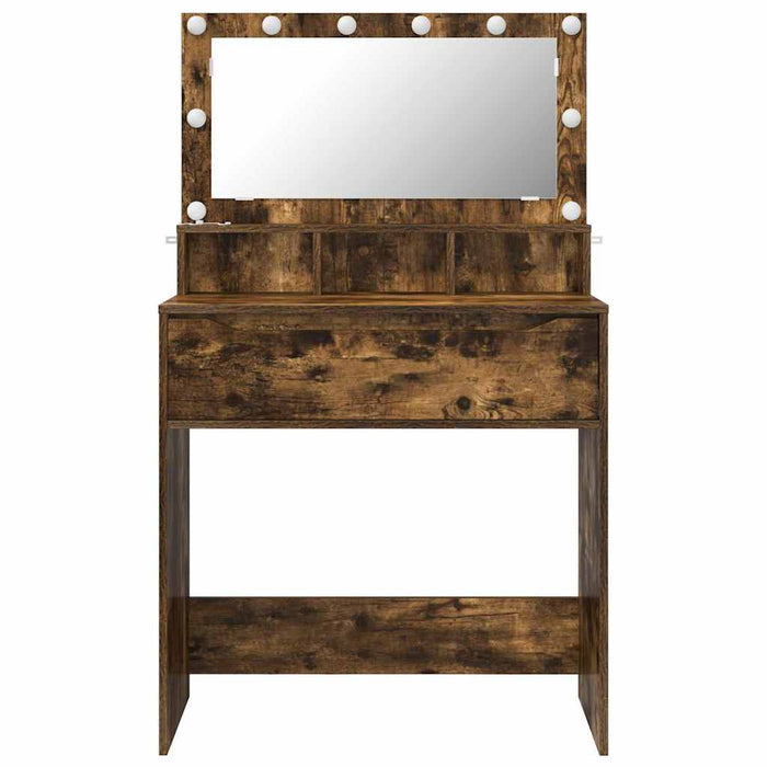 Tavoli da Trucco per Camera da Letto con cassetto Rovere fumé 888972