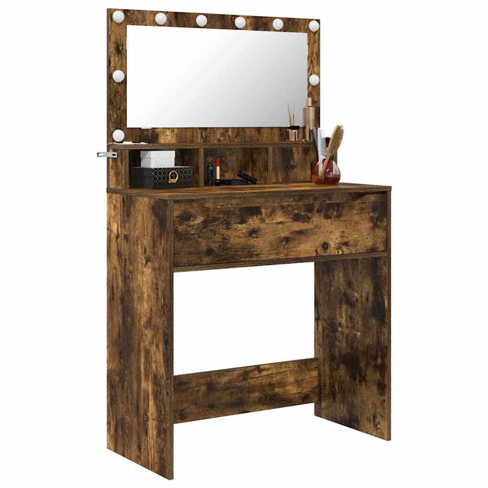 Tavoli da Trucco per Camera da Letto con cassetto Rovere fumé 888972