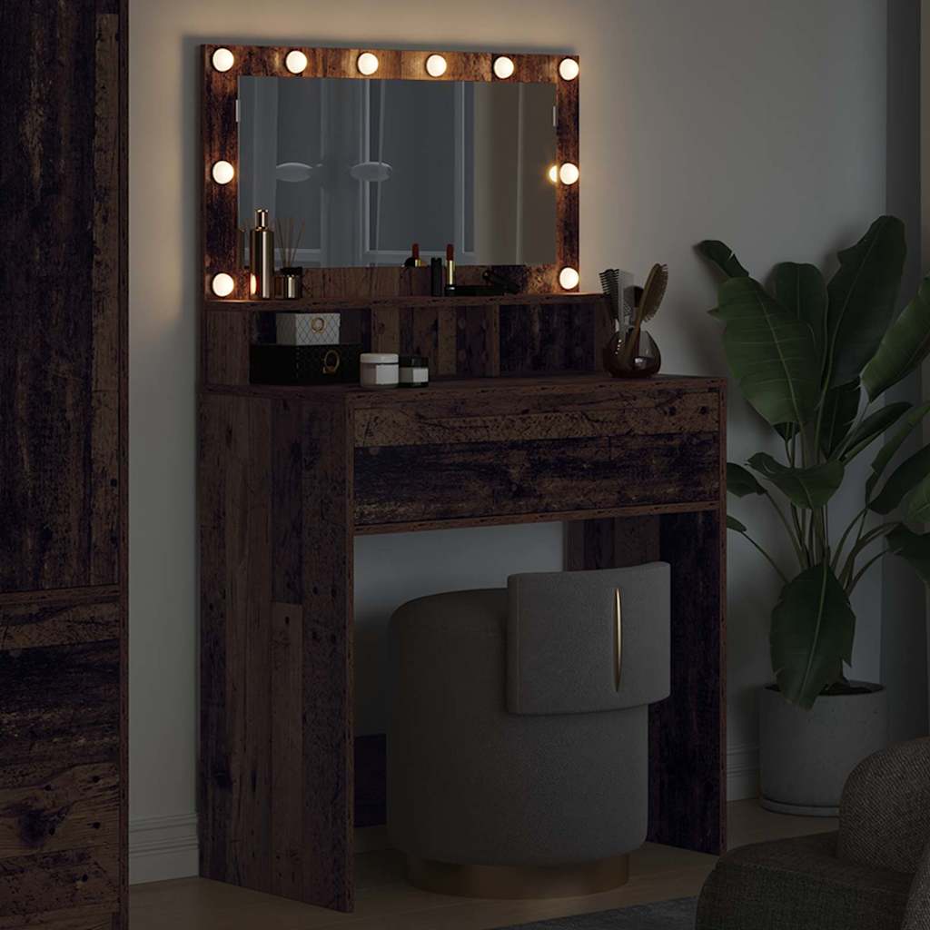 Tavoli da Trucco per Camera da Letto con cassetto Legno vecchio 888975