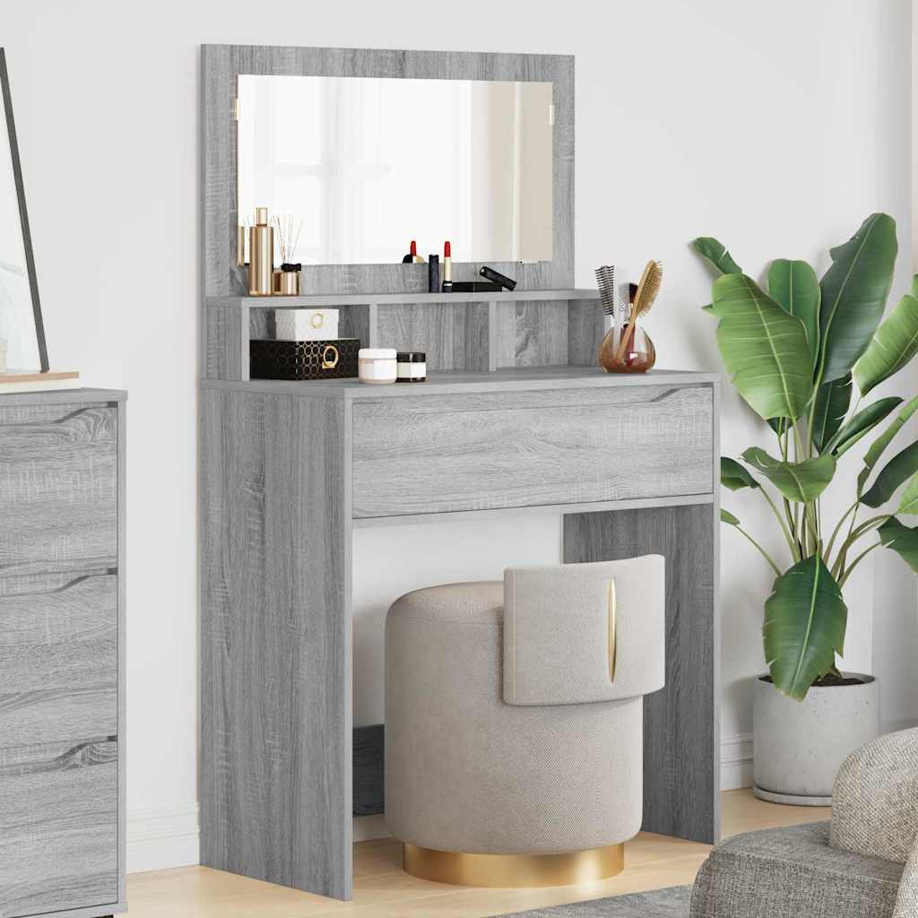 Tavoli da Trucco per Camera da Letto con cassetto Grigio Sonoma 888983