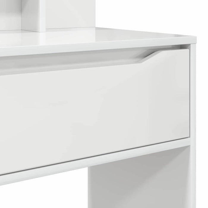 Tavoli da Trucco per Camera da Letto con cassetto Bianco Lucido 888991