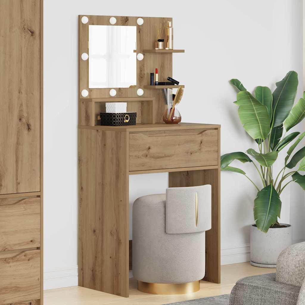 Tavoli da Trucco per Camera da Letto Rovere artigianale 888996