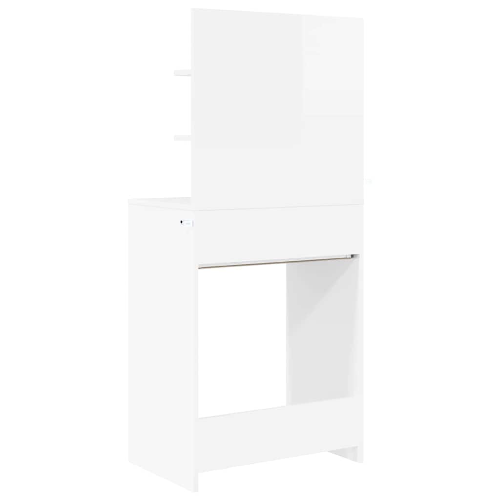 Tavoli da Trucco per Camera da Letto con cassetto Bianco Lucido 889001