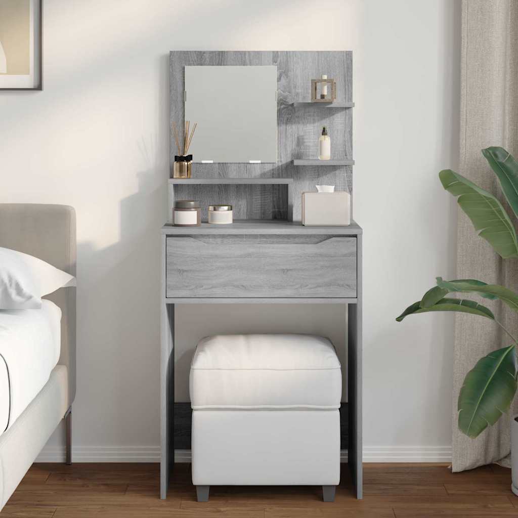 Tavoli da Trucco per Camera da Letto con cassetto Grigio Sonoma 889003
