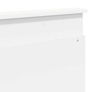 Testiera con testiera Bianco 200 cm Legno multistrato 887417