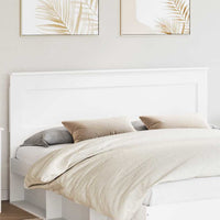 Testiera con testiera Bianco 180 cm Legno multistrato 887425