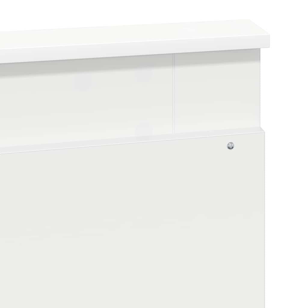 Testiera con testiera Bianco 160 cm Legno multistrato 887433