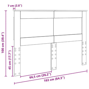 Testiera con testiera Bianco 160 cm Legno multistrato 887433