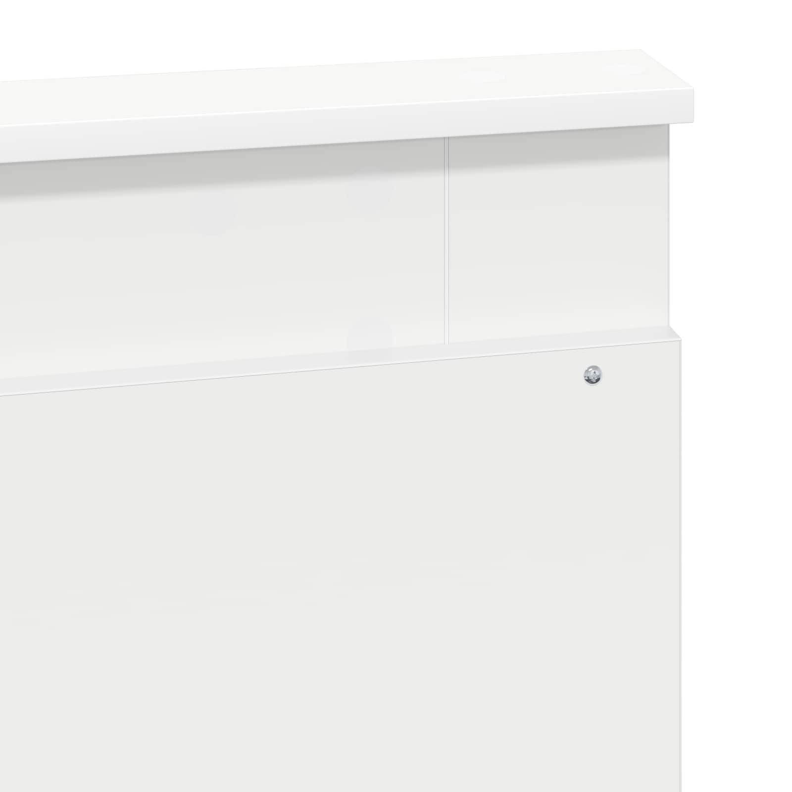 Testiera con testiera Bianco 140 cm Legno multistrato 887449