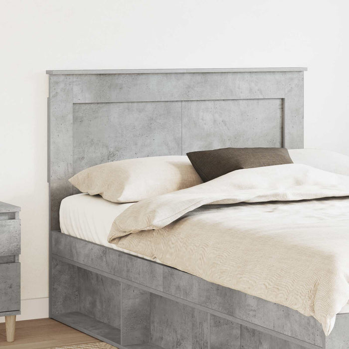 Testiera con testiera Grigio cemento 120 cm Legno multistrato 887468