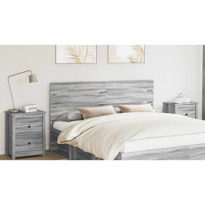 Testiera con testiera Grigio Sonoma 200 cm Legno multistrato 887510