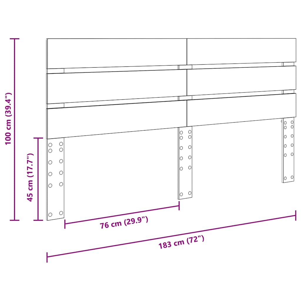 Testiera Rovere artigianale 180 cm Legno multistrato 887520