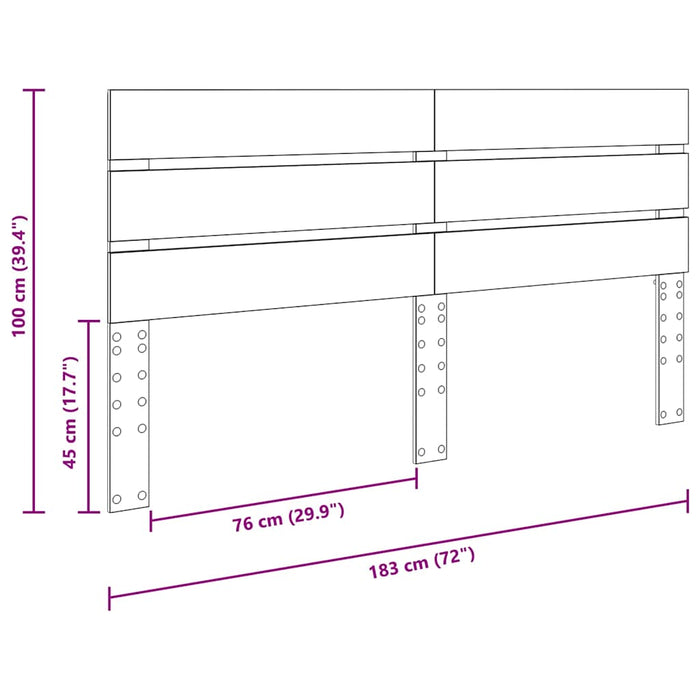 Testiera Rovere artigianale 180 cm Legno multistrato 887520