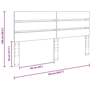 Testiera con testiera Bianco 160 cm Legno multistrato 887521