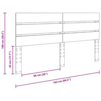 Testiera con testiera Grigio cemento 160 cm Legno multistrato 887524