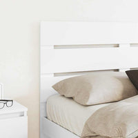 Testiera con testiera Bianco 120 cm Legno multistrato 887553