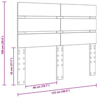 Testiera con testiera Rovere Nero 120 cm Legno multistrato 887554