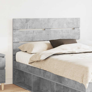 Testiera con testiera Grigio cemento 120 cm Legno multistrato 887556
