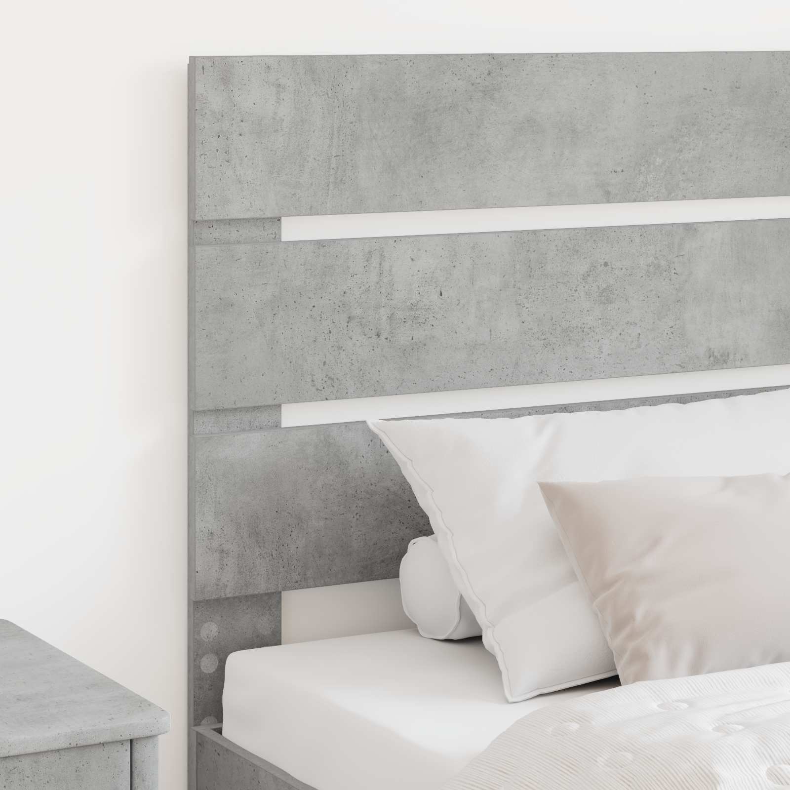 Testiera con testiera Grigio cemento 90 cm Legno multistrato 887572