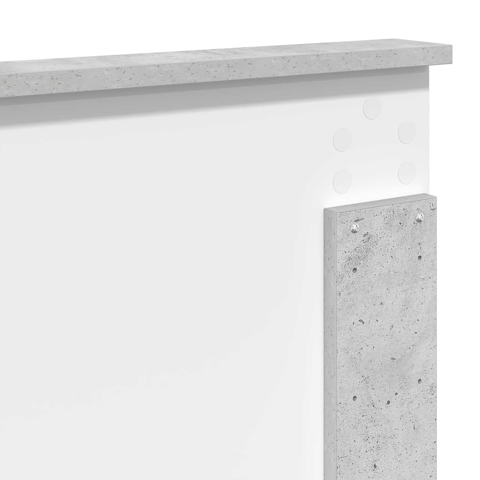 Testiera con testiera Grigio cemento 150 cm Legno multistrato 887630