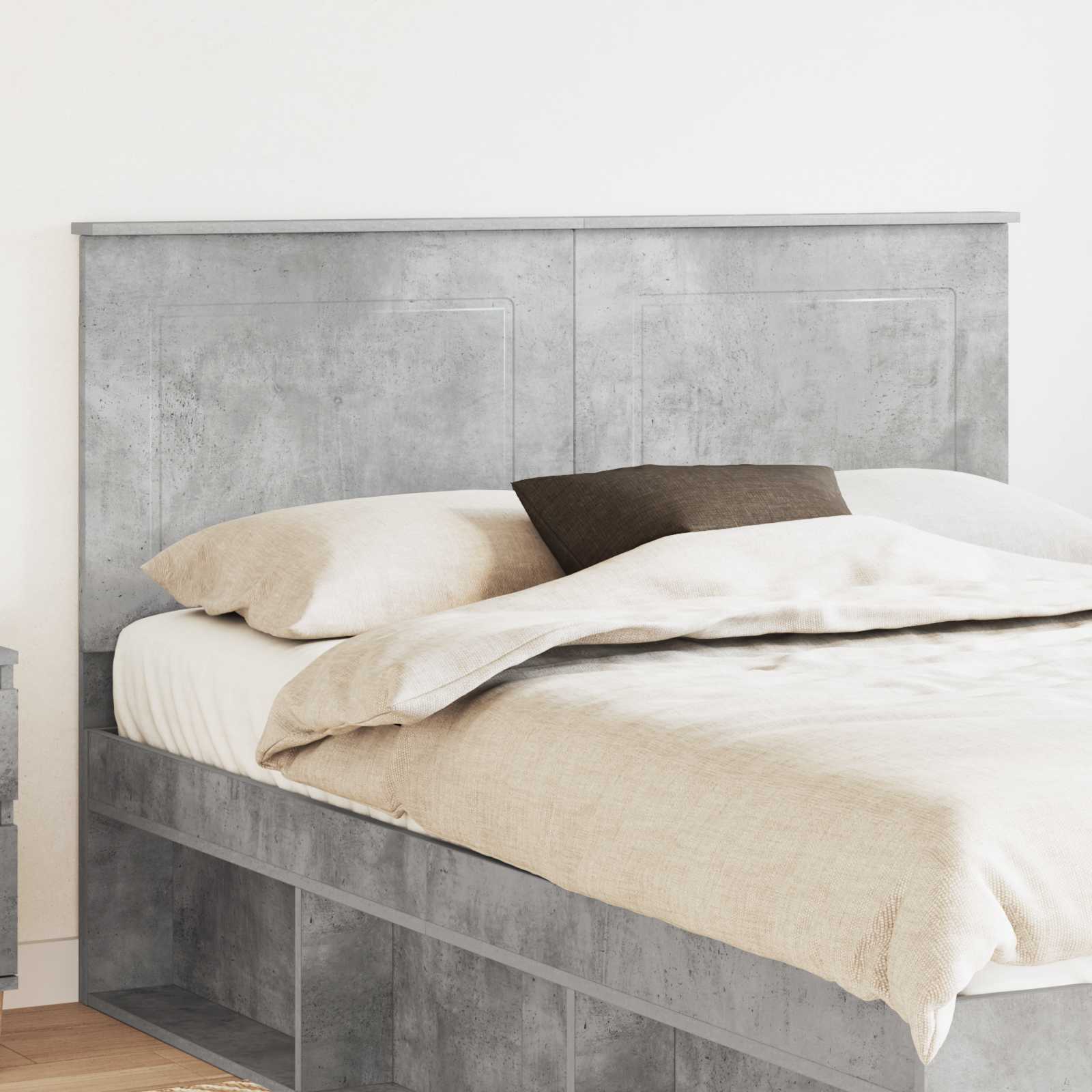 Testiera con testiera Grigio cemento 150 cm Legno multistrato 887630