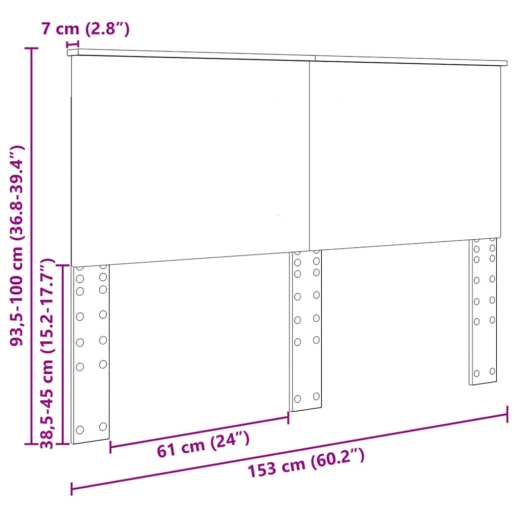 Testiera Rovere artigianale 150 cm Legno multistrato 887636