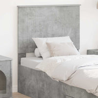 Testiera-Testata-Testiera Decorativa Grigio cemento 80 cm Legno multistrato 306333