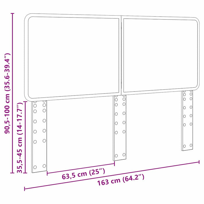 Testiera con testiera Rovere Sonoma 160 cm Legno multistrato 887860