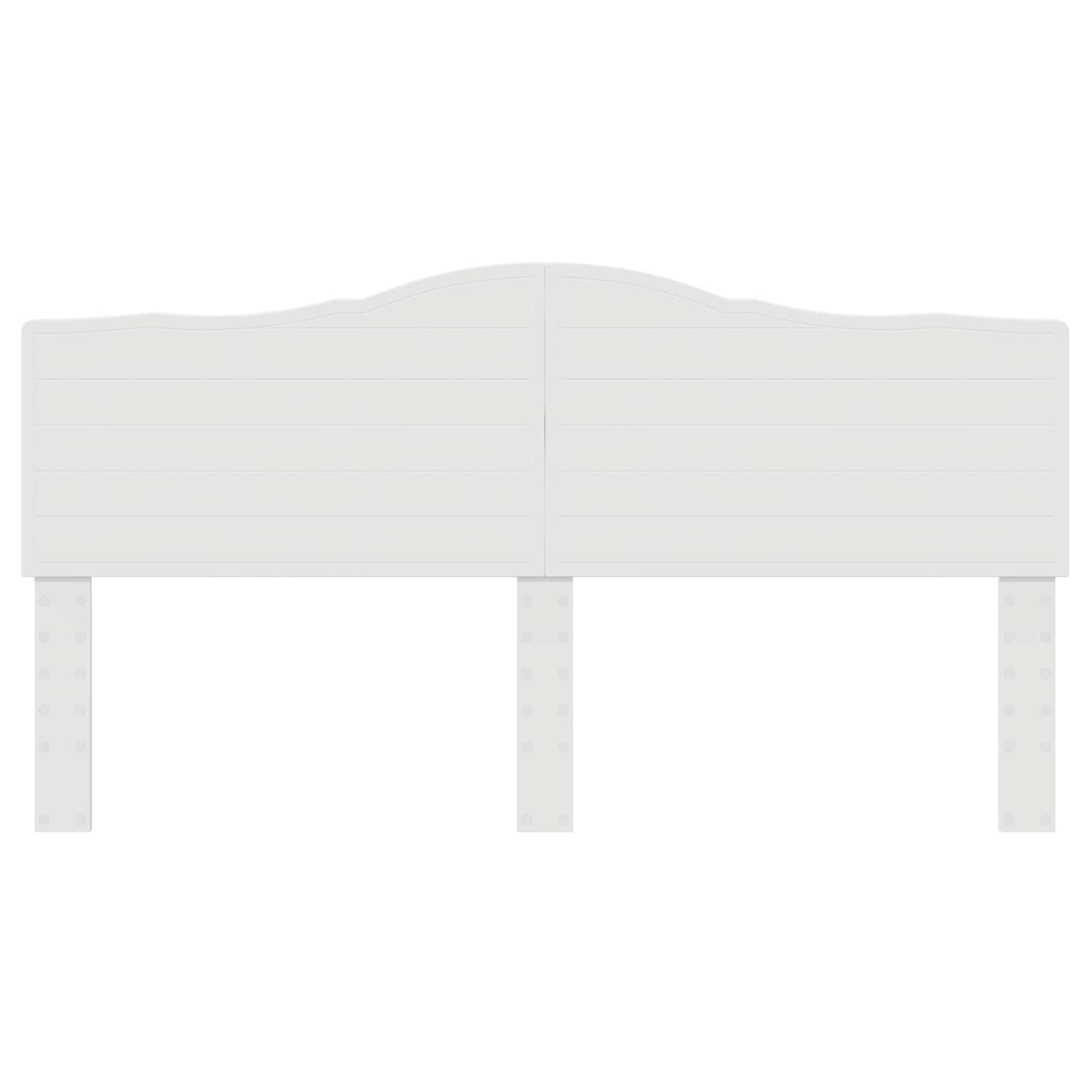 Testiera con testiera Bianco 200 cm Legno multistrato 887956