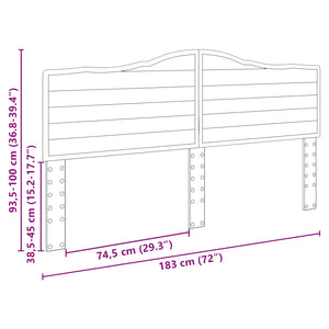 Testiera con testiera Legno vecchio 180 cm Legno multistrato 887976