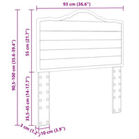 Testiera-Testata-Testiera Decorativa Rovere Nero 90 cm Legno multistrato 233007