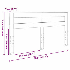 Testiera con testiera Rovere Sonoma 180 cm Legno multistrato 888087