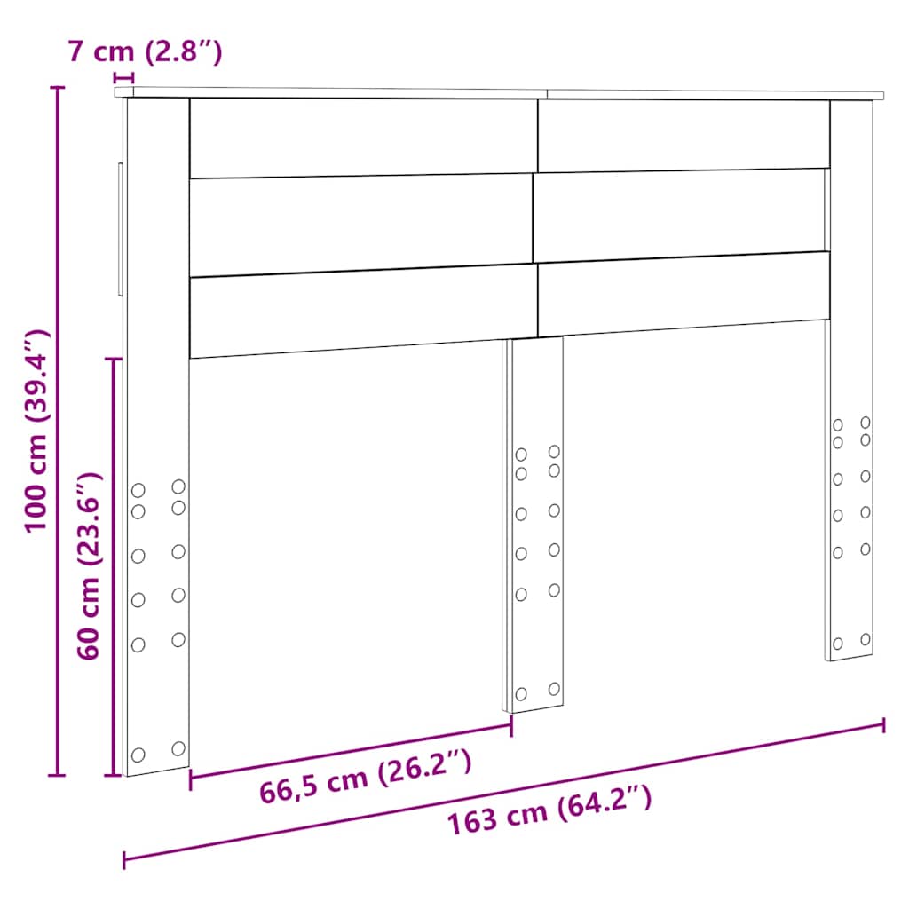 Testiera con testiera Bianco 160 cm Legno multistrato 888093